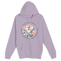 Unisex Small Lilac Pullover Hooded Sweatshirt