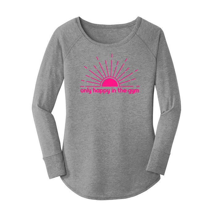 Womens X-Small Grey Long Sleeve Tunic Tee