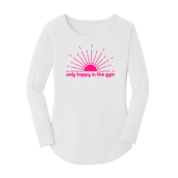 Womens X-Small White Long Sleeve Tunic Tee