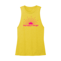 Womens X-Small Yellow Muscle Tank