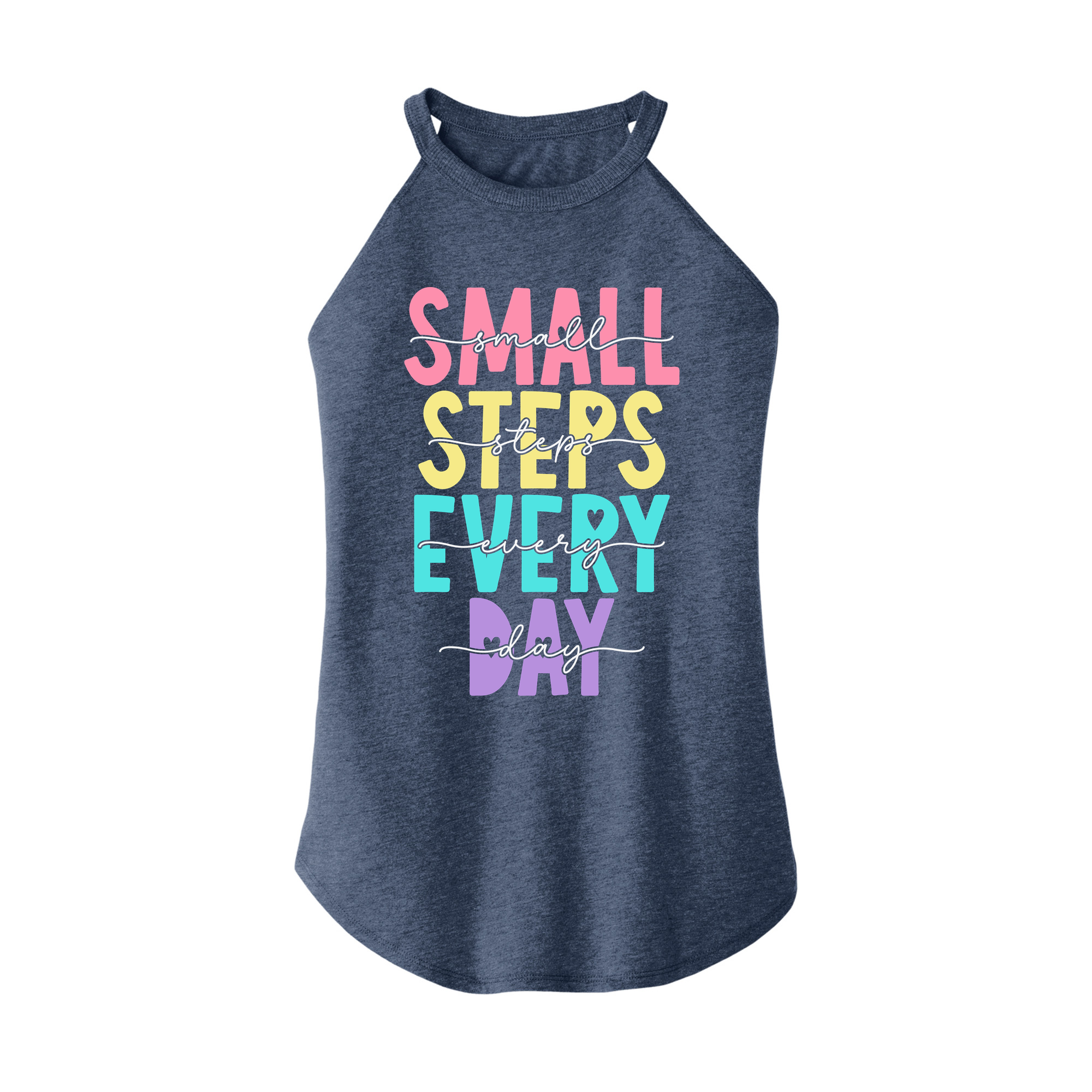 Womens X-Small Navy Heather Rocker Tank Top