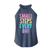 Womens X-Small Navy Heather Rocker Tank Top
