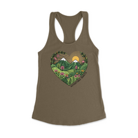 Womens X-Small Military Green Style_Tank Top