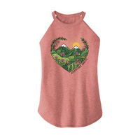 Womens X-Small Light Pink Rocker Tank Top