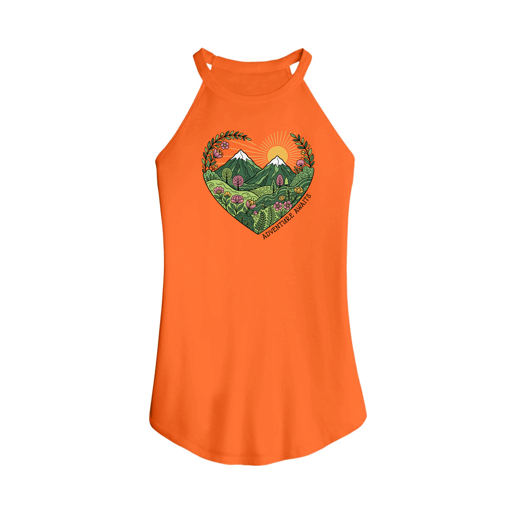 Womens X-Small Orange Tank Top