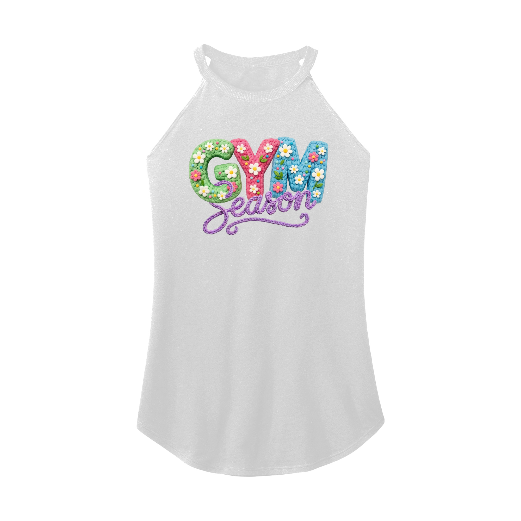 Womens X-Small White Rocker Tank Top