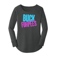 Womens X-Small Dark Heather Gray Long Sleeve Tunic Tee