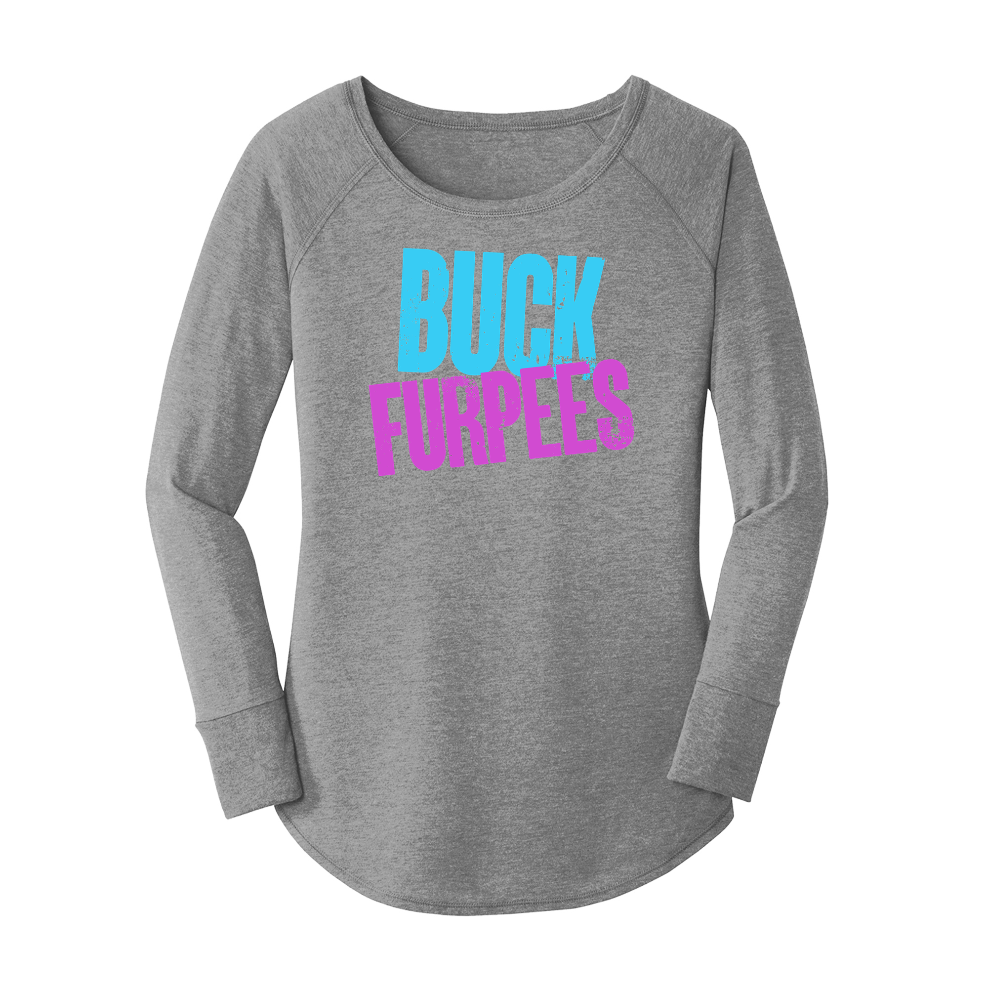 Womens X-Small Grey Long Sleeve Tunic Tee