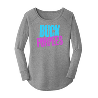 Womens X-Small Grey Long Sleeve Tunic Tee