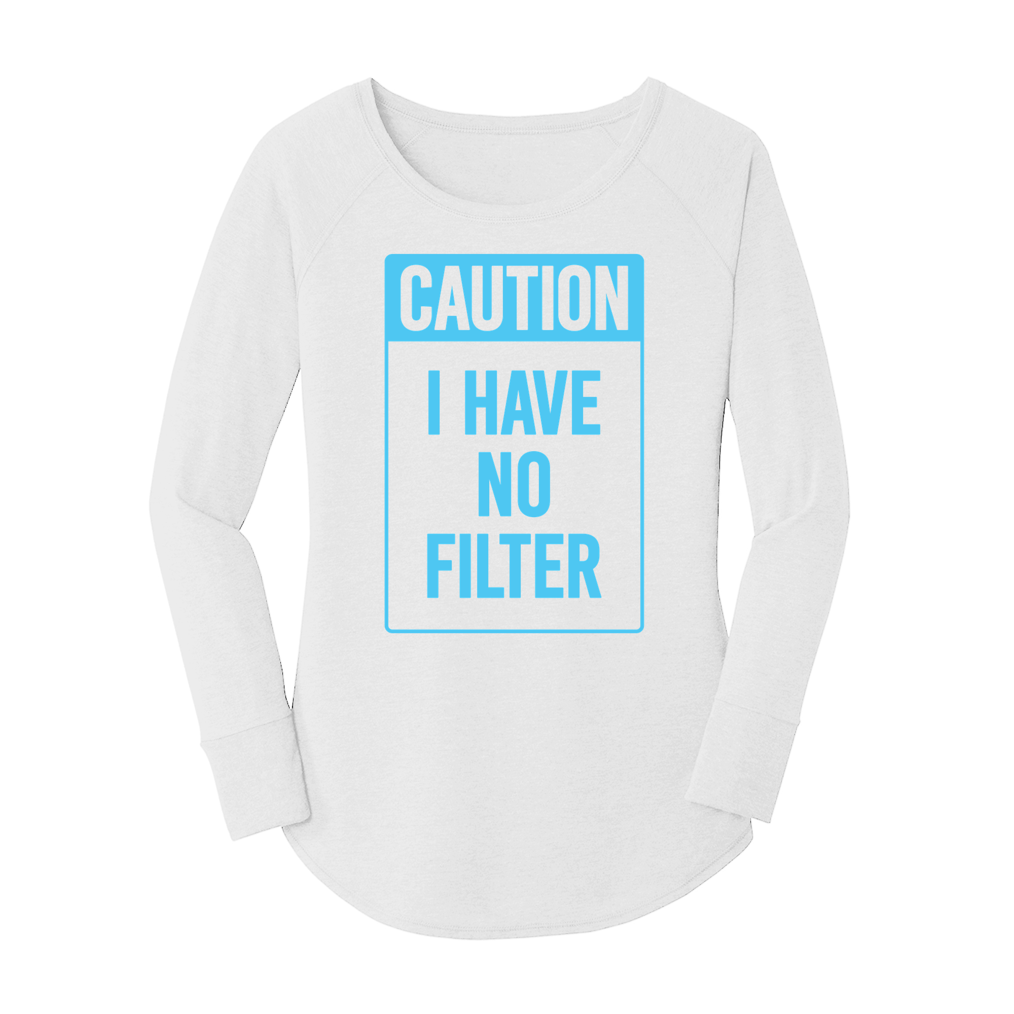 Womens X-Small White Long Sleeve Tunic Tee