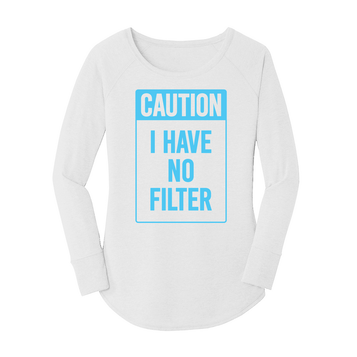 Womens X-Small White Long Sleeve Tunic Tee