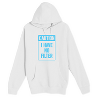 Unisex Small White Pullover Hooded Sweatshirt
