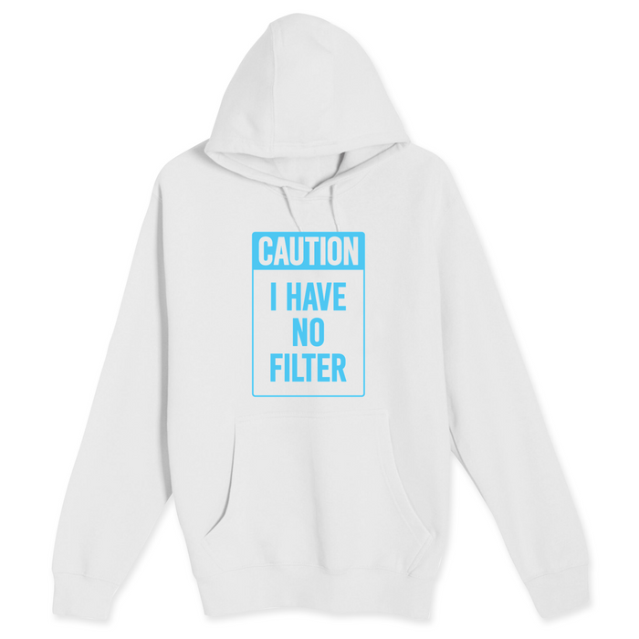 Unisex Small White Pullover Hooded Sweatshirt