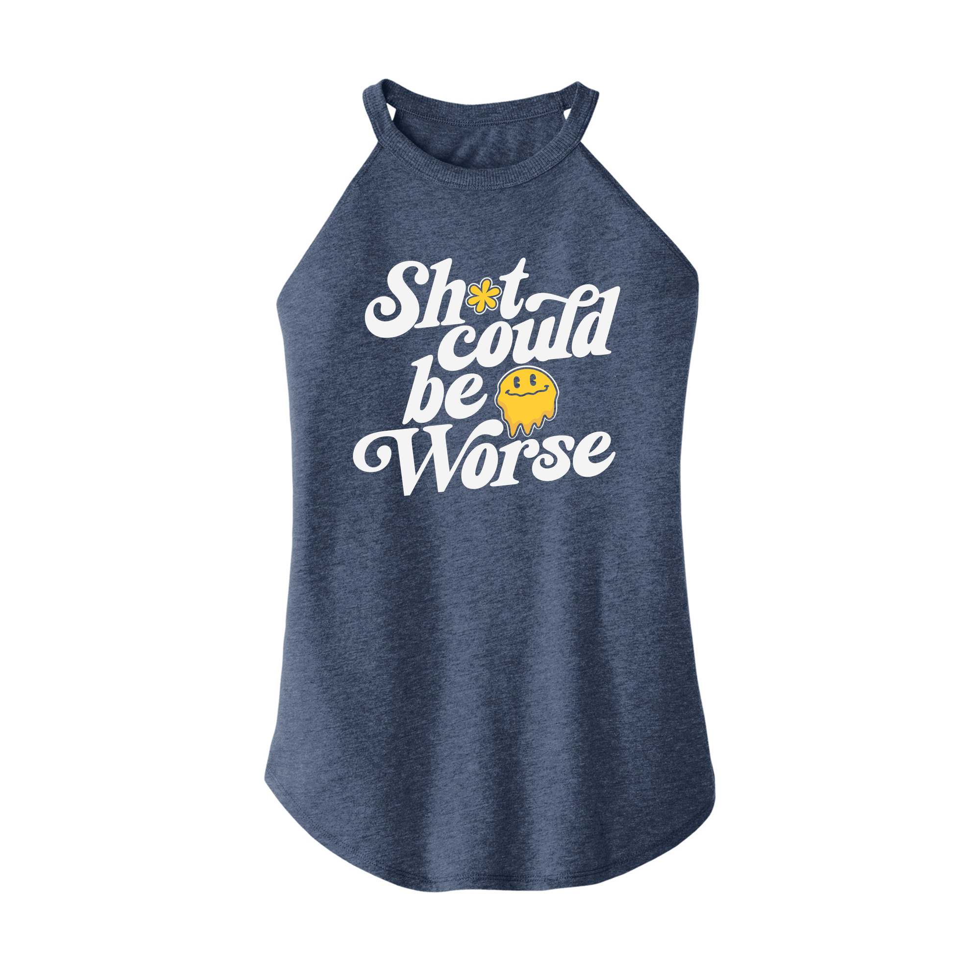 Womens X-Small Navy Heather Rocker Tank Top