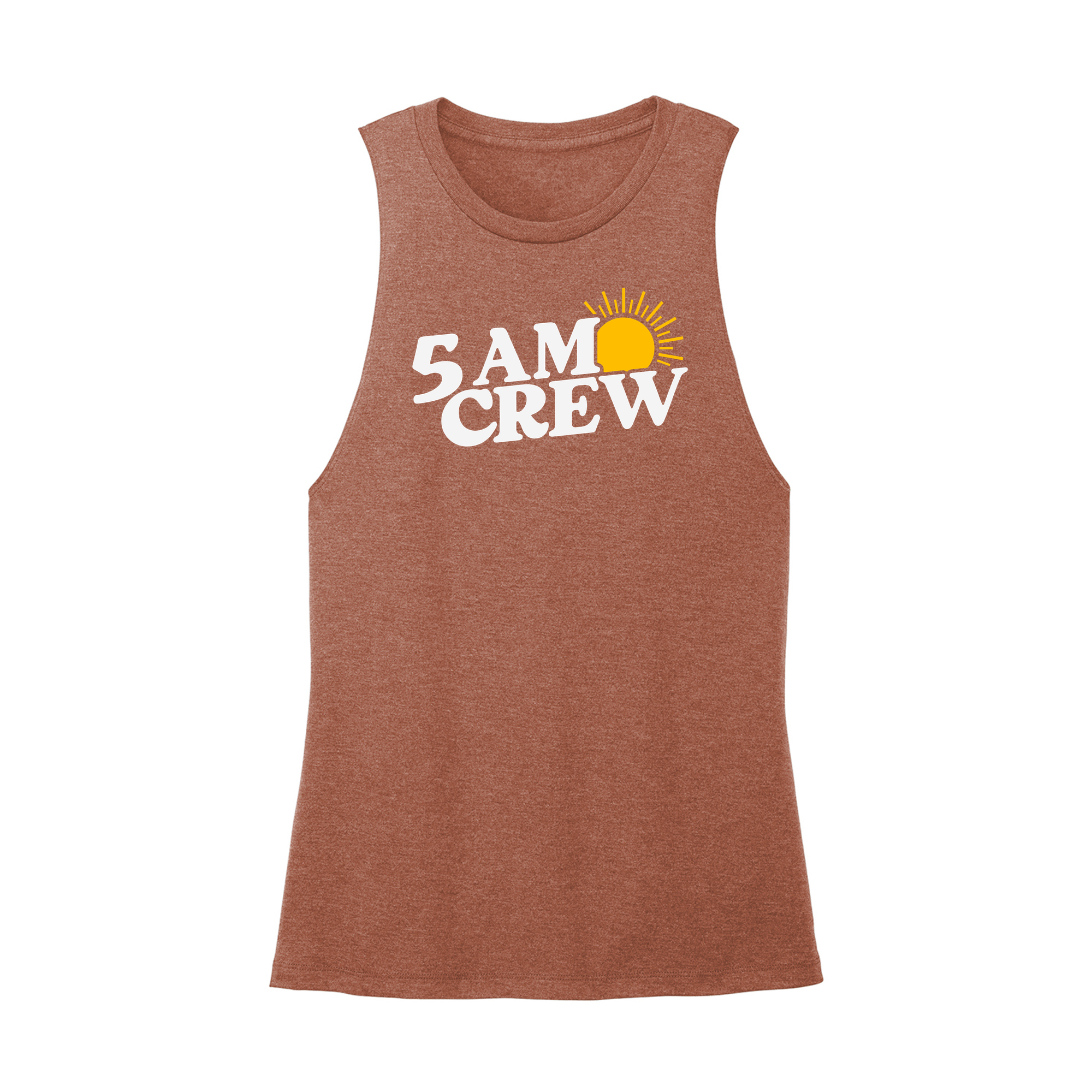 Womens X-Small Brown Muscle Tank