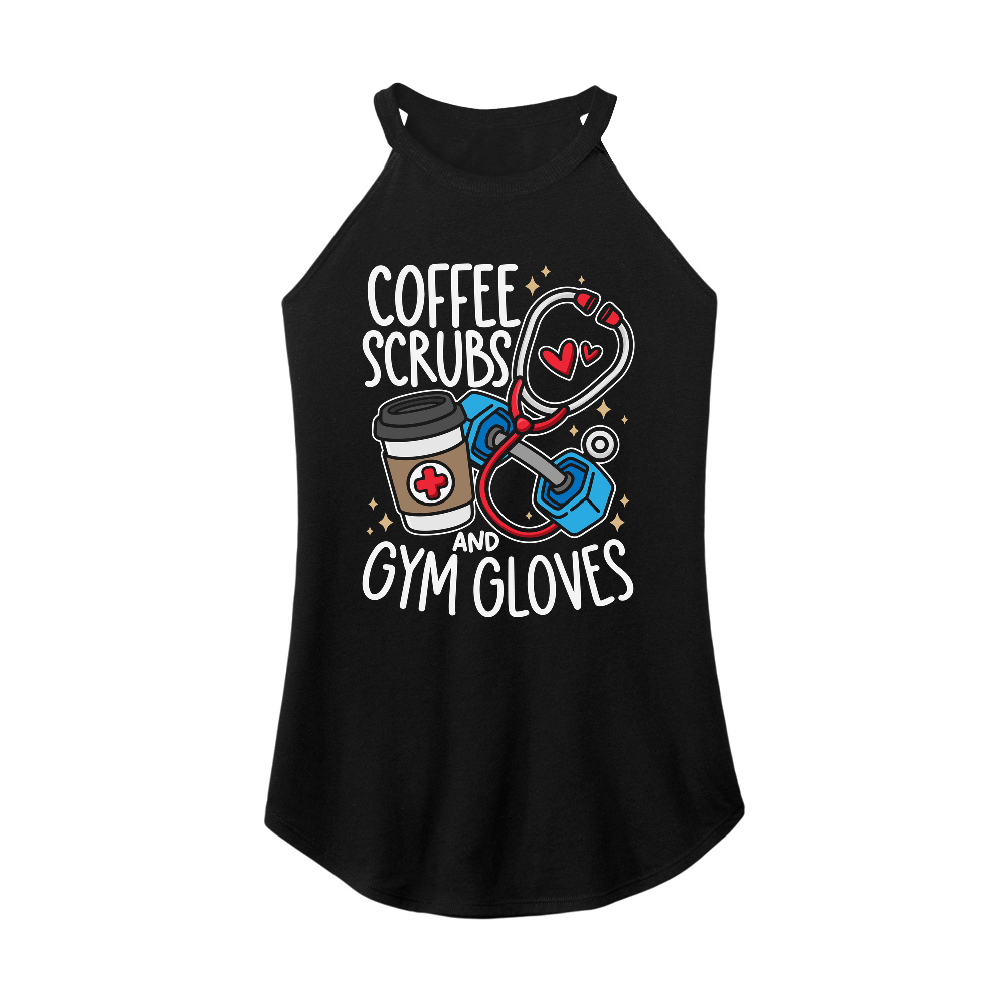 Womens X-Small Black Rocker Tank Top