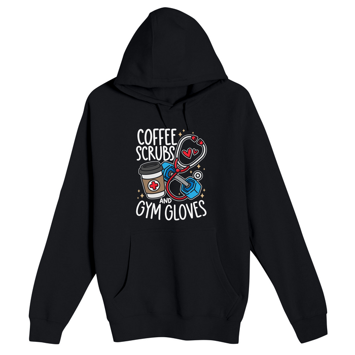 Unisex Small Black Pullover Hooded Sweatshirt