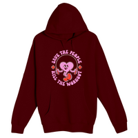 Unisex Small Burgundy Pullover Hooded Sweatshirt