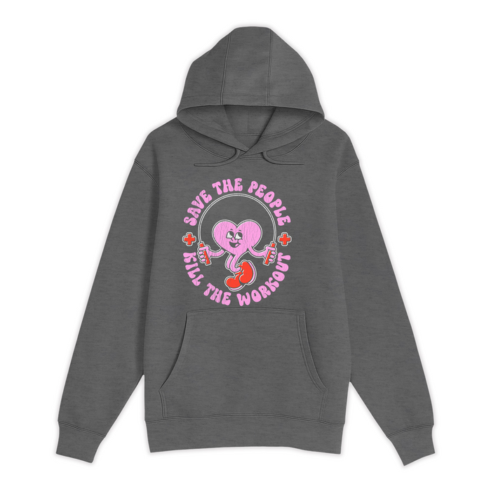 Unisex Small Charcoal Heather Pullover Hooded Sweatshirt