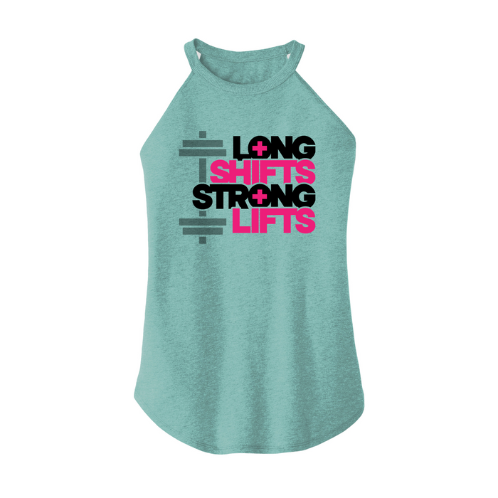 Womens X-Small Teal Rocker Tank Top