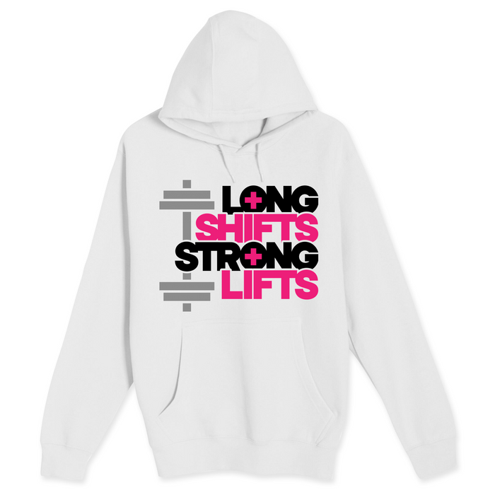 Unisex Small White Pullover Hooded Sweatshirt