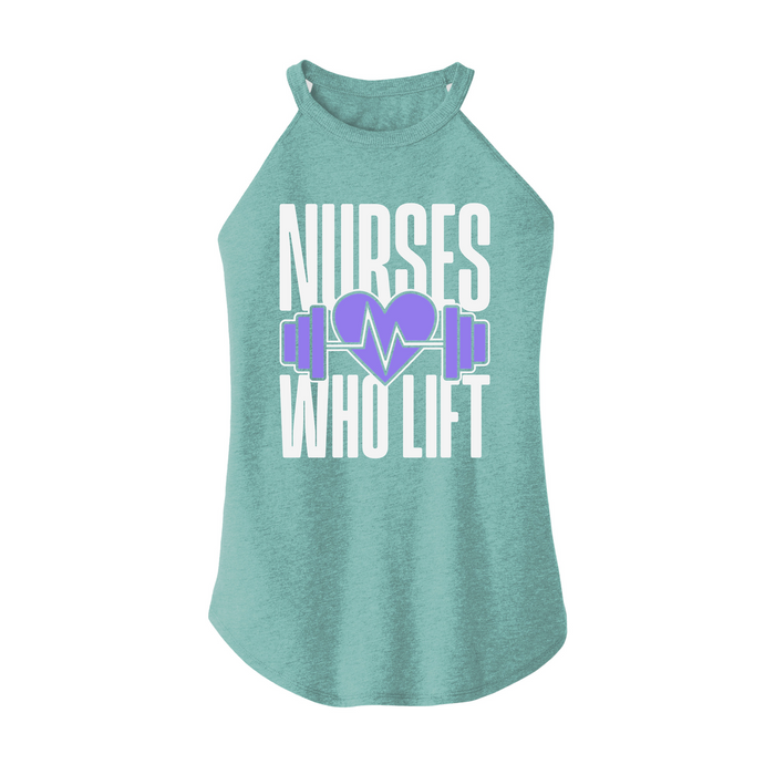 Womens X-Small Teal Rocker Tank Top