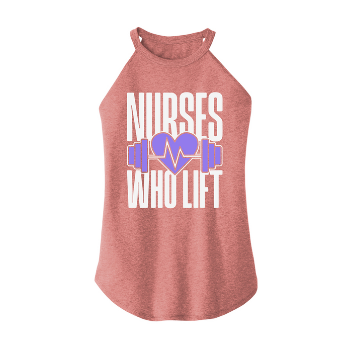 Womens X-Small Light Pink Rocker Tank Top