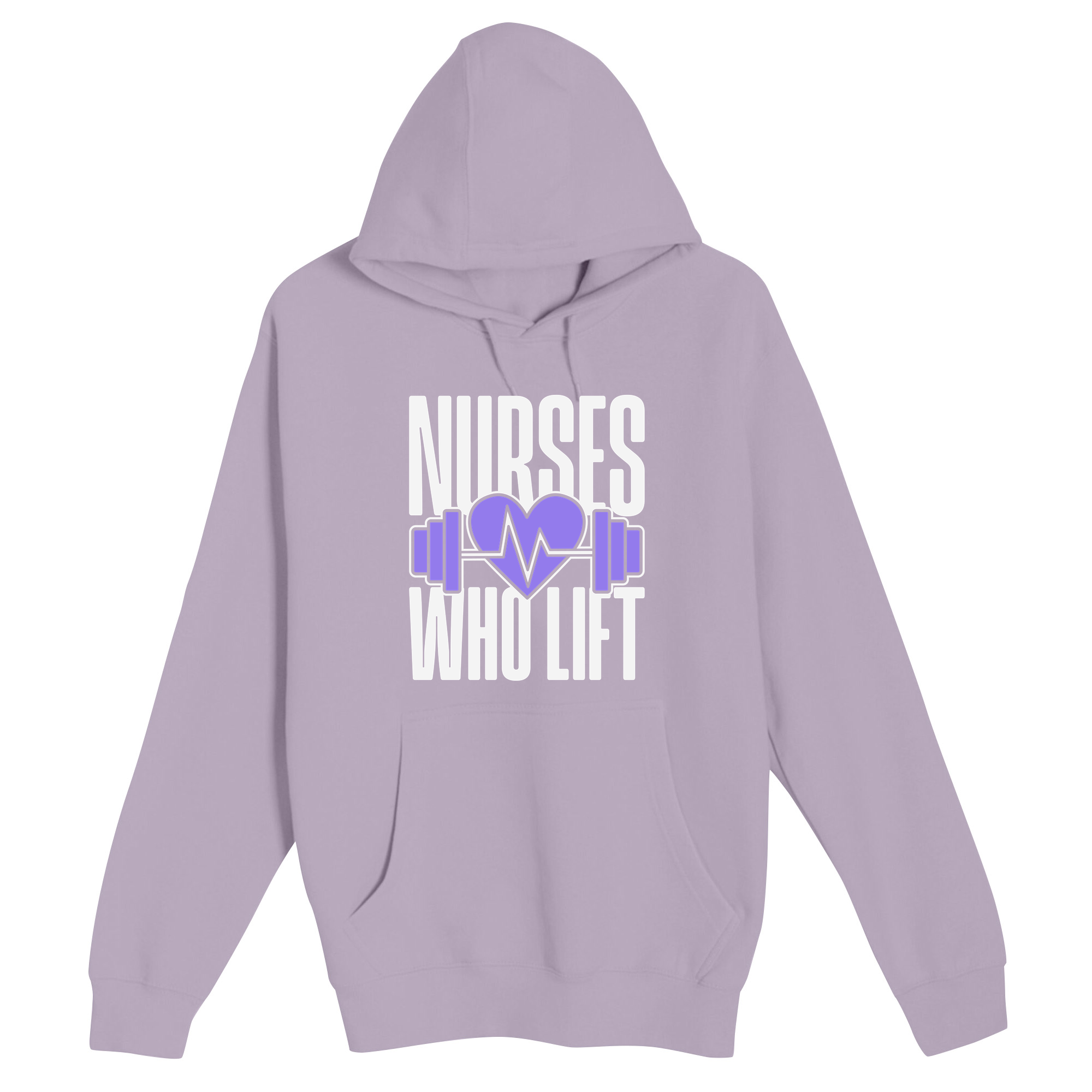 Unisex Small Lilac Pullover Hooded Sweatshirt