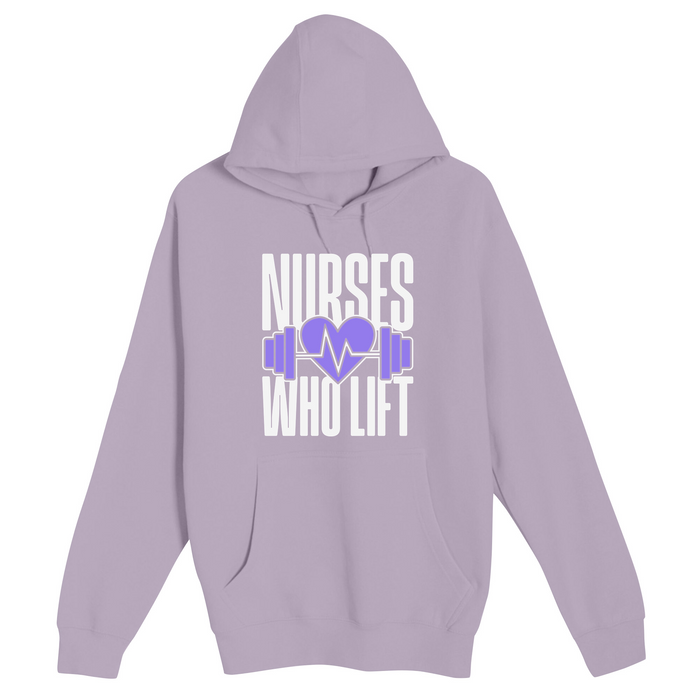 Unisex Small Lilac Pullover Hooded Sweatshirt