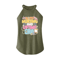 Womens X-Small Military Green Rocker Tank Top