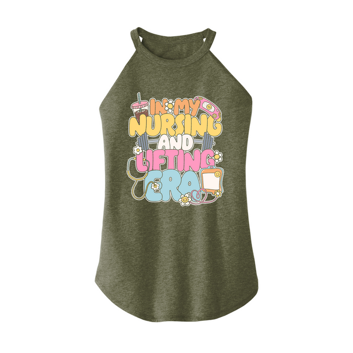 Womens X-Small Military Green Rocker Tank Top