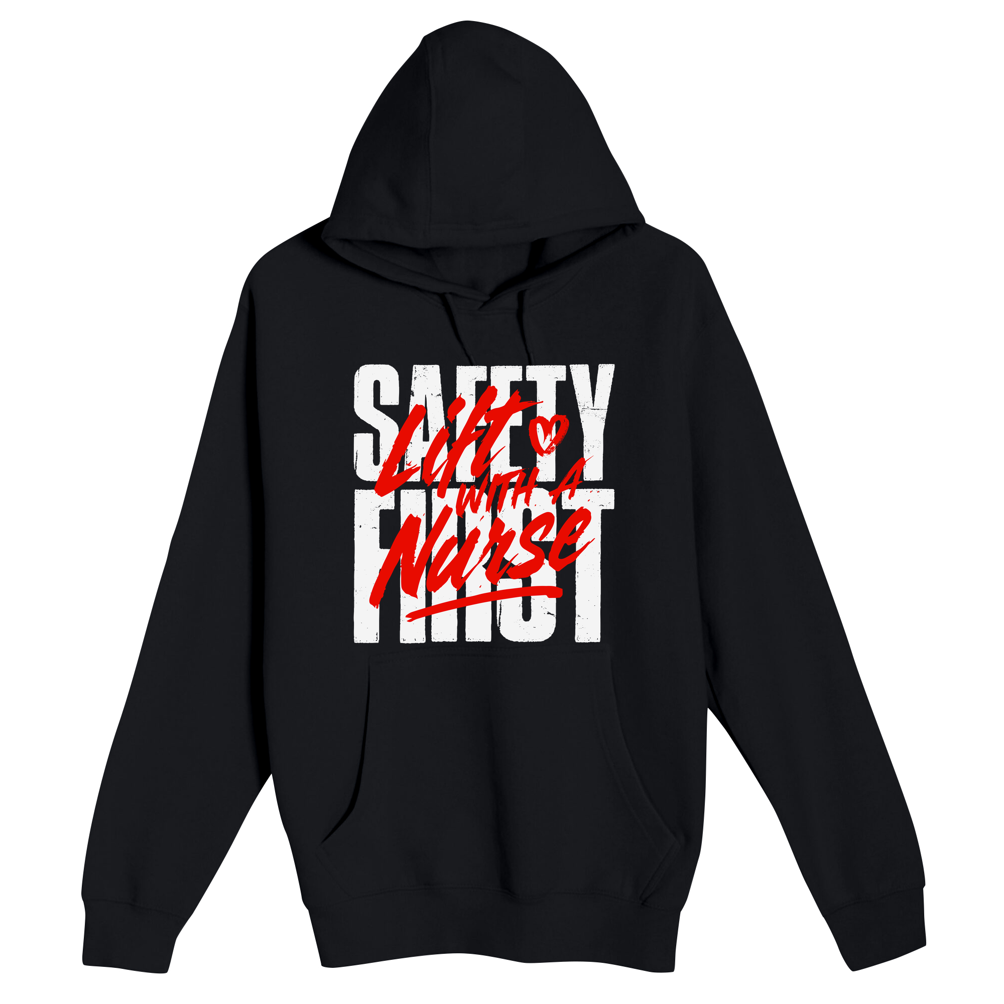 Unisex Small Black Pullover Hooded Sweatshirt