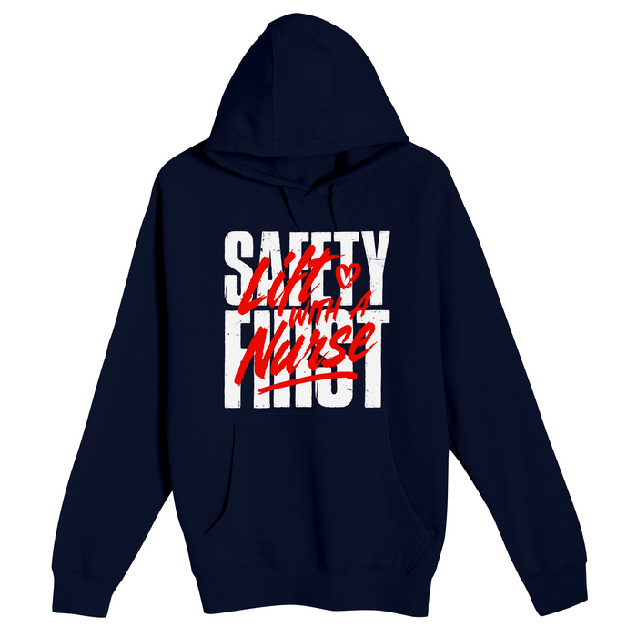 Unisex Small Navy Pullover Hooded Sweatshirt