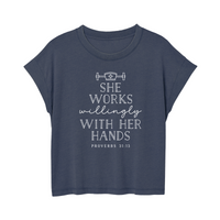 Womens Small Navy Style_T-Shirt