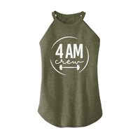 Womens X-Small Military Green Rocker Tank Top