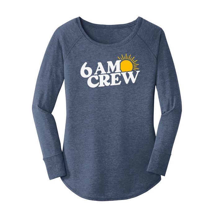Womens X-Small Navy Heather Long Sleeve Tunic Tee