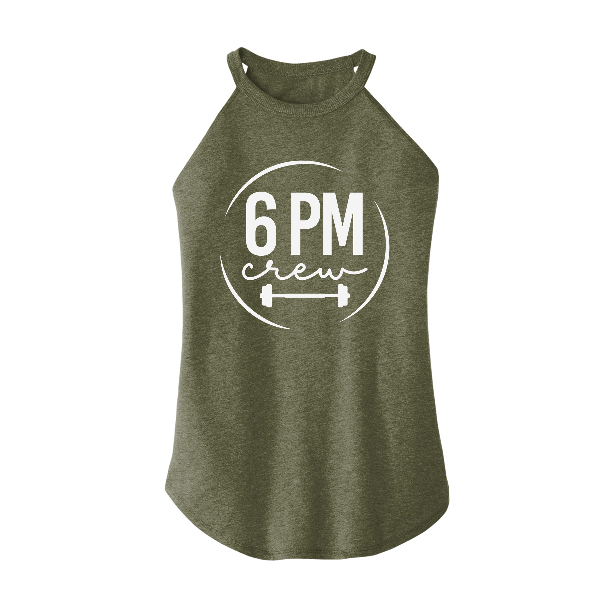 Womens X-Small Military Green Rocker Tank Top