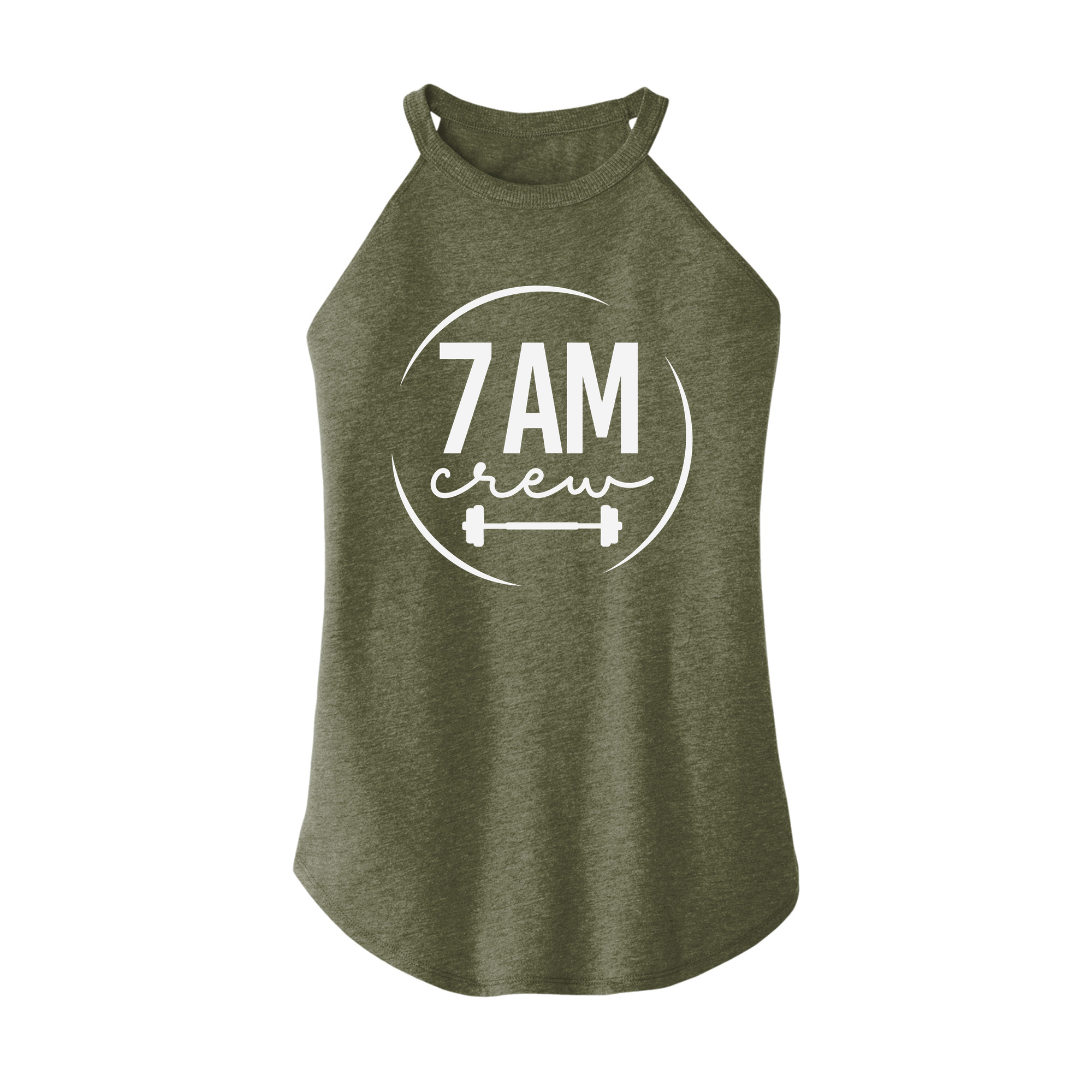 Womens X-Small Military Green Rocker Tank Top