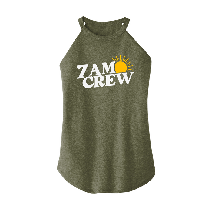Womens X-Small Military Green Rocker Tank Top