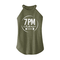 Womens X-Small Military Green Rocker Tank Top