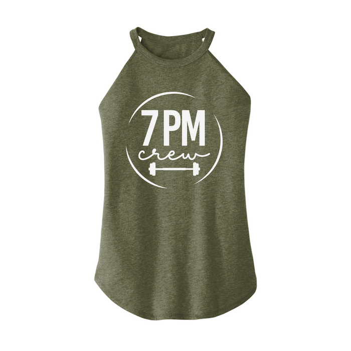 Womens X-Small Military Green Rocker Tank Top