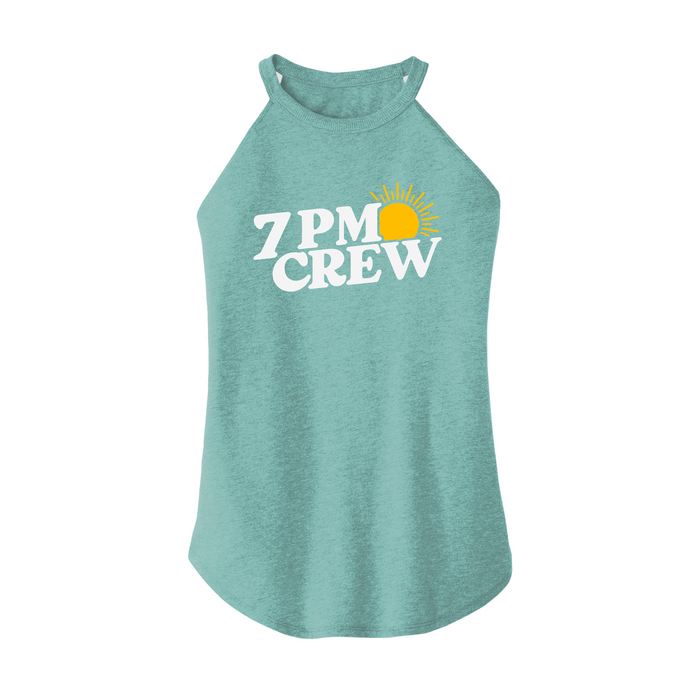 Womens X-Small Teal Rocker Tank Top