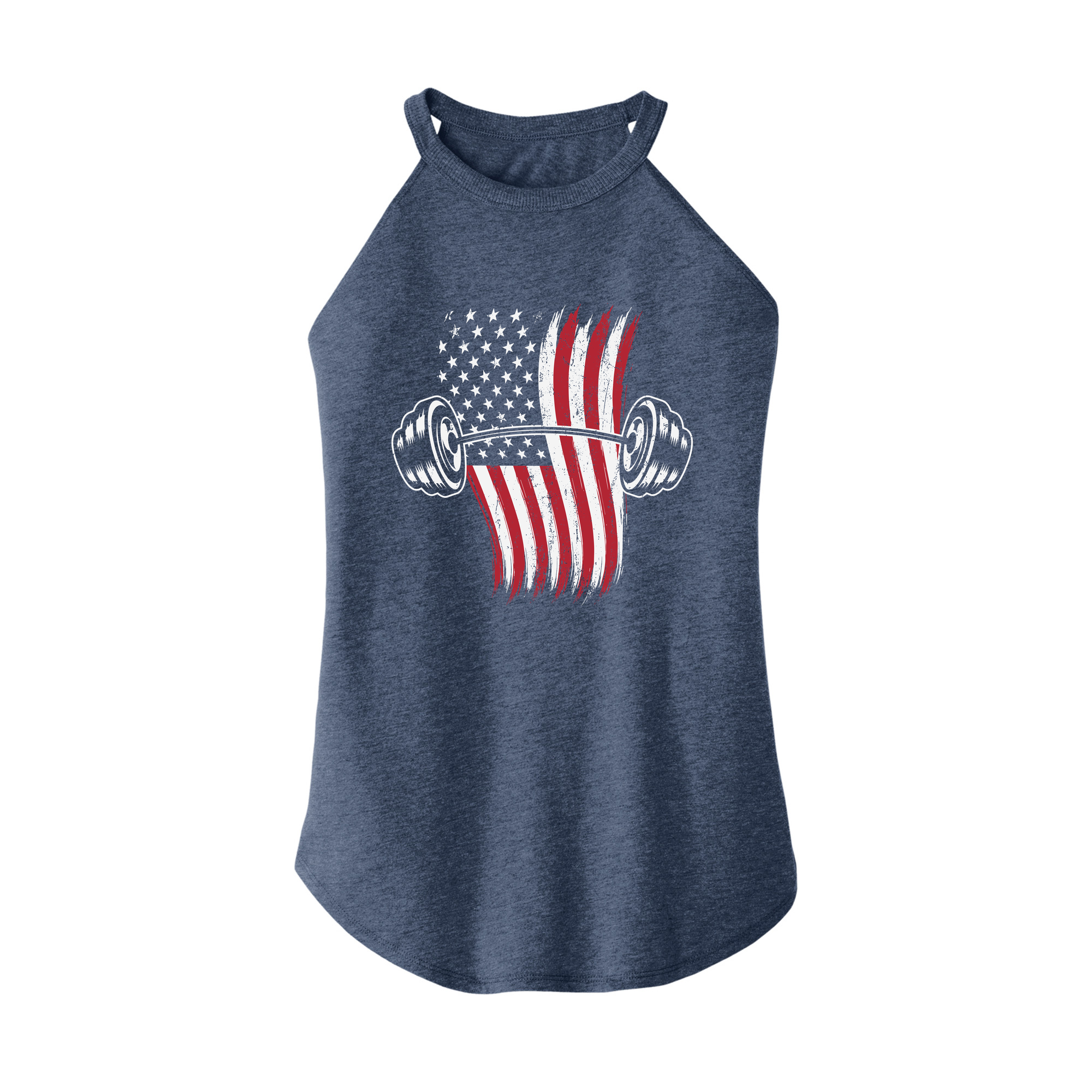 Womens X-Small Navy Heather Rocker Tank Top