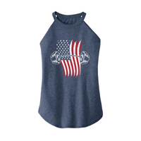 Womens X-Small Navy Heather Rocker Tank Top