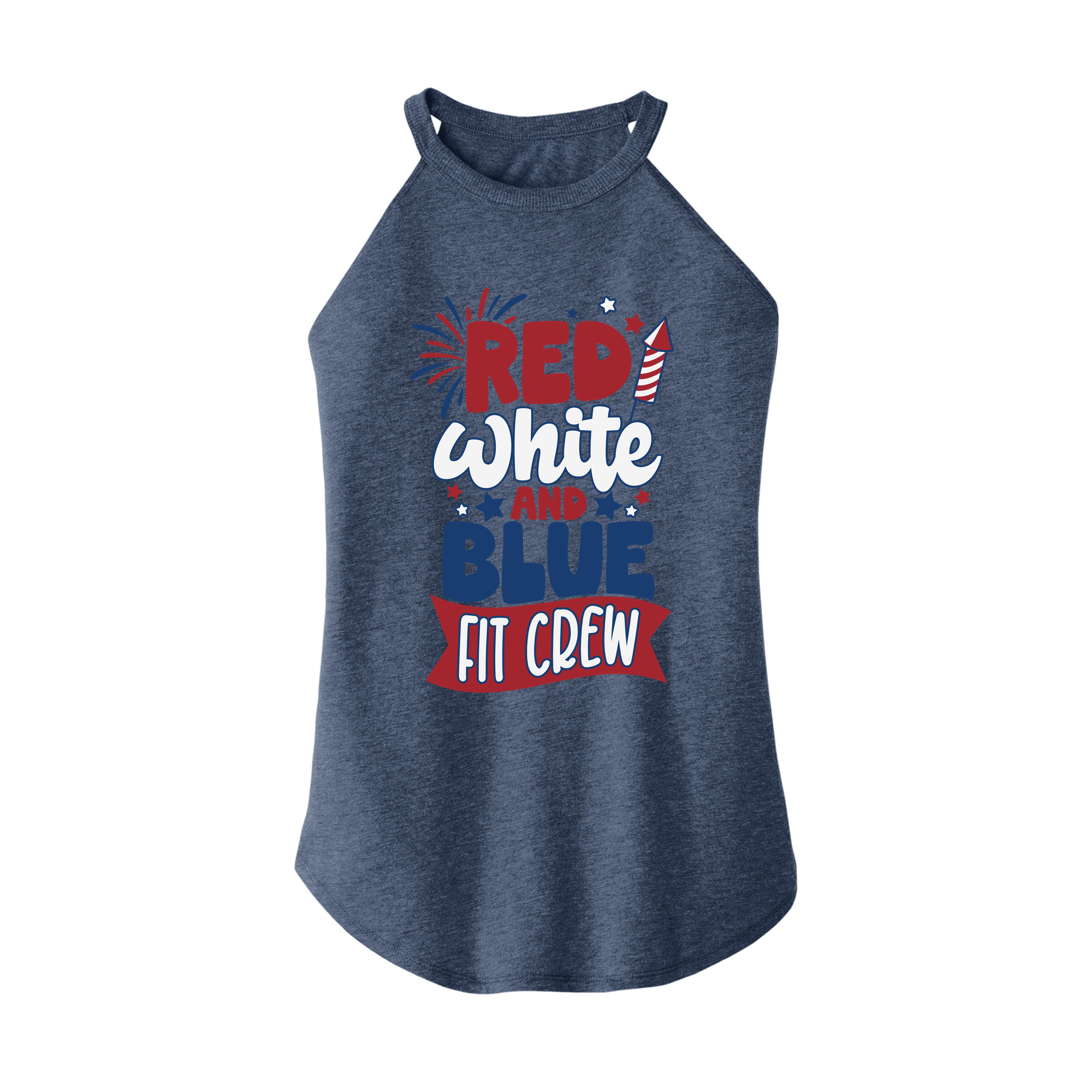Womens X-Small Navy Heather Rocker Tank Top