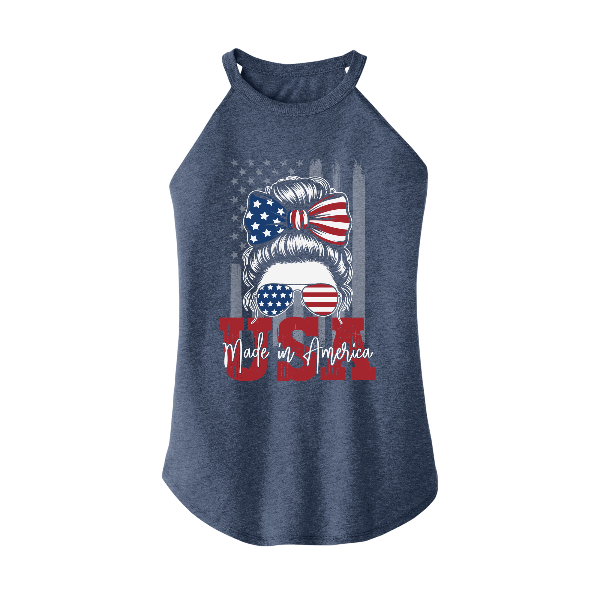 Womens X-Small Navy Heather Rocker Tank Top