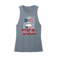 Womens X-Small Teal Muscle Tank
