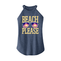 Womens X-Small Navy Heather Rocker Tank Top