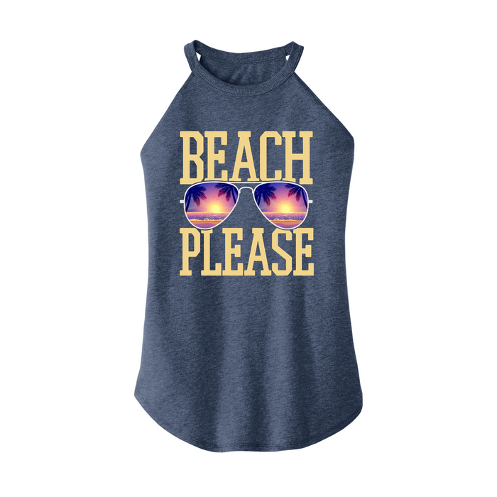 Womens X-Small Navy Heather Rocker Tank Top