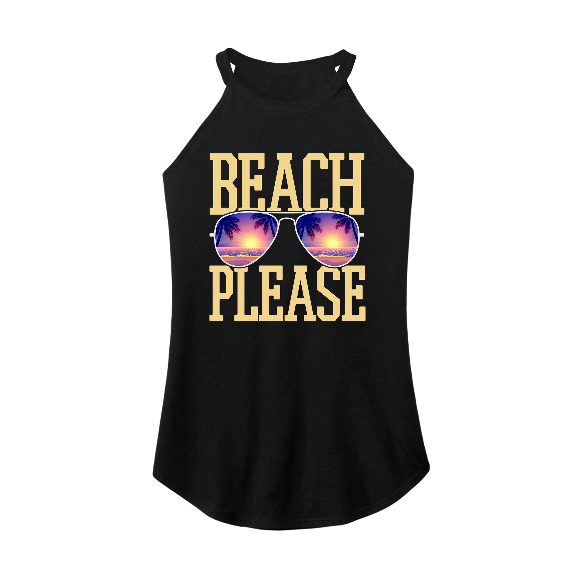 Womens X-Small Black Rocker Tank Top